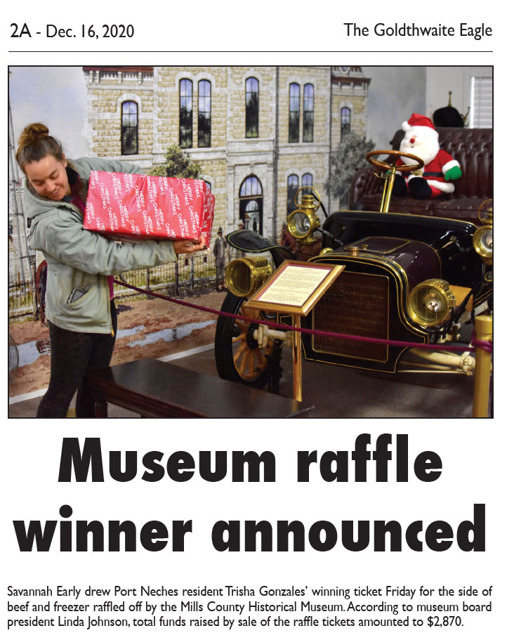 raffle results announced